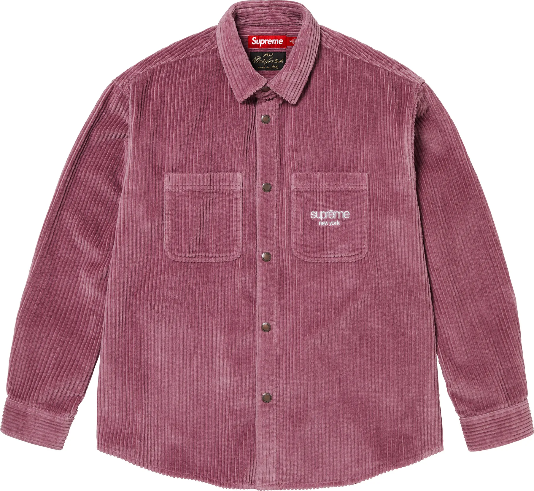 Supreme Wide Wale Corduroy Snap Shirt