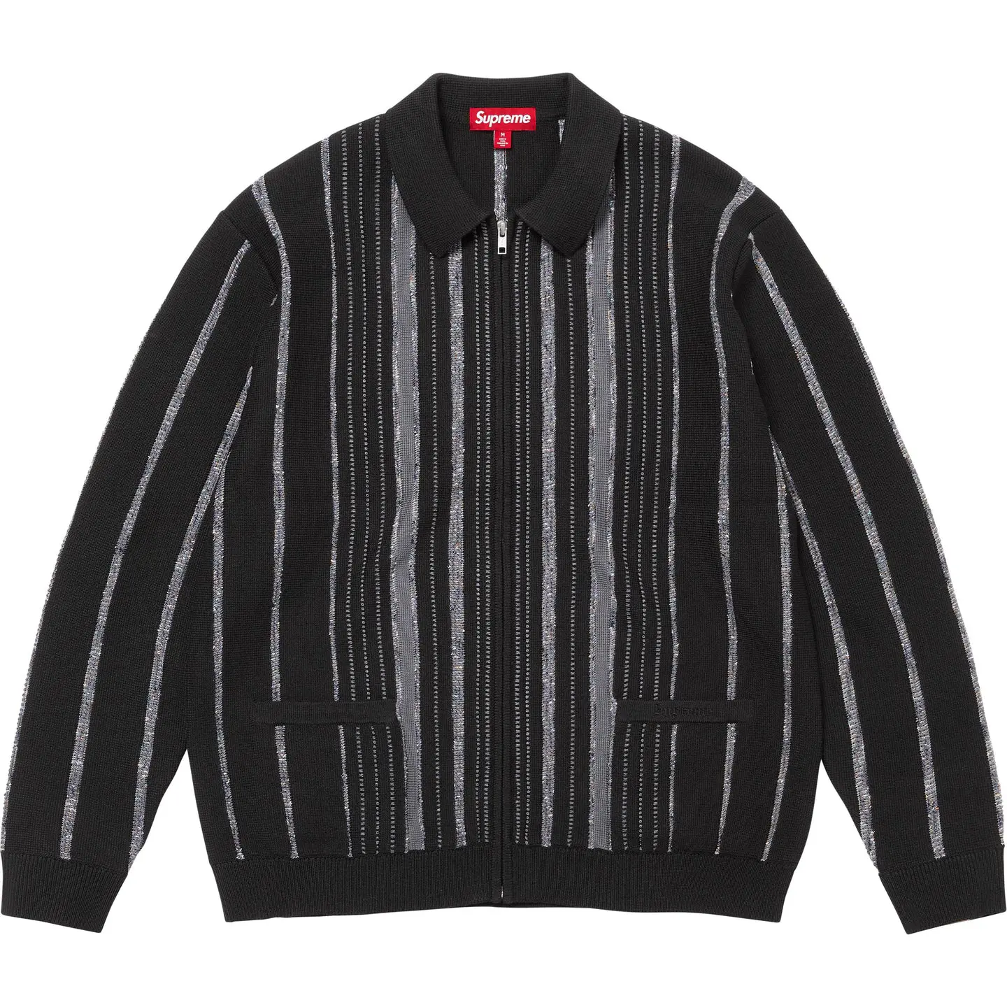 Supreme Speckle Stripe Zip Up Cardigan