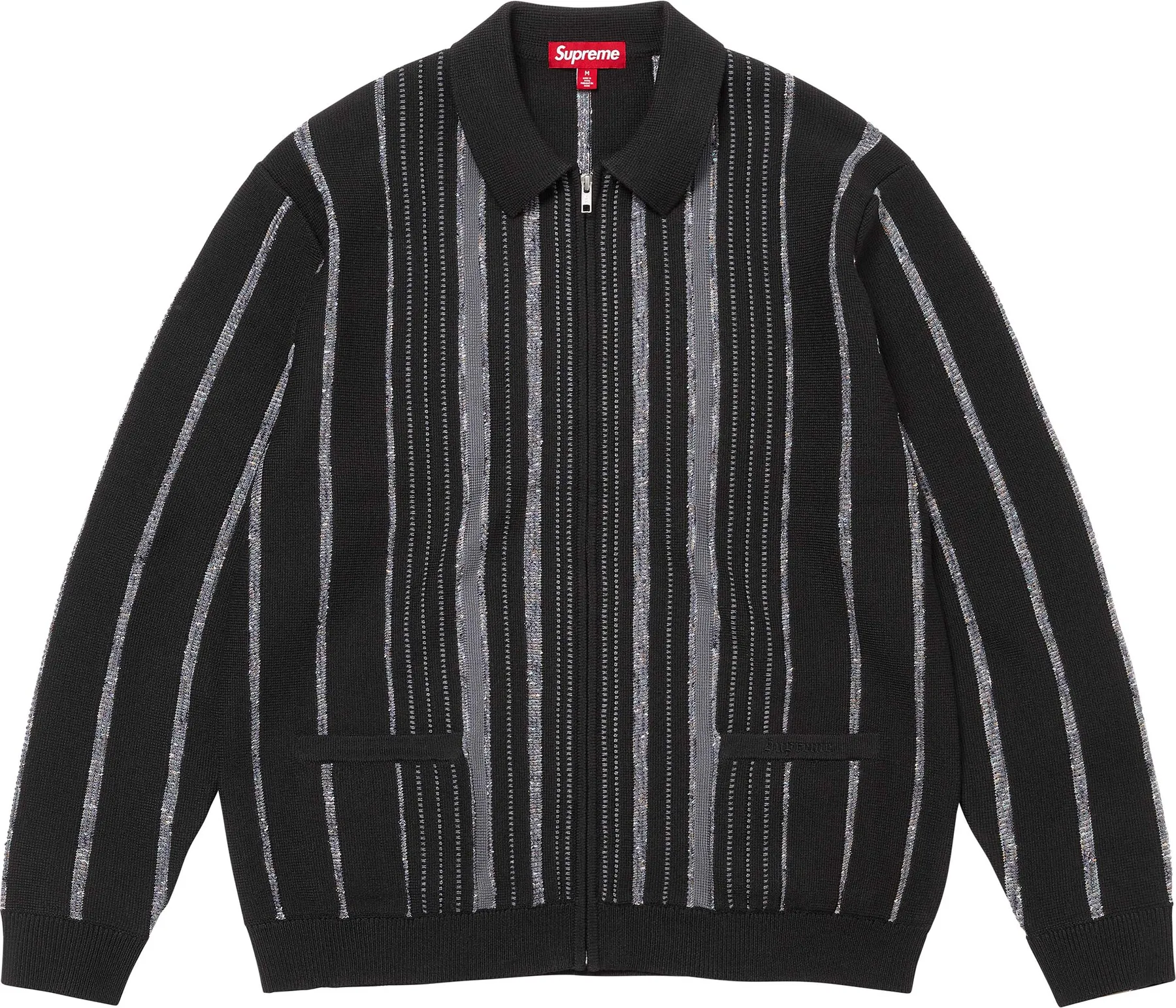 Supreme Speckle Stripe Zip Up Cardigan