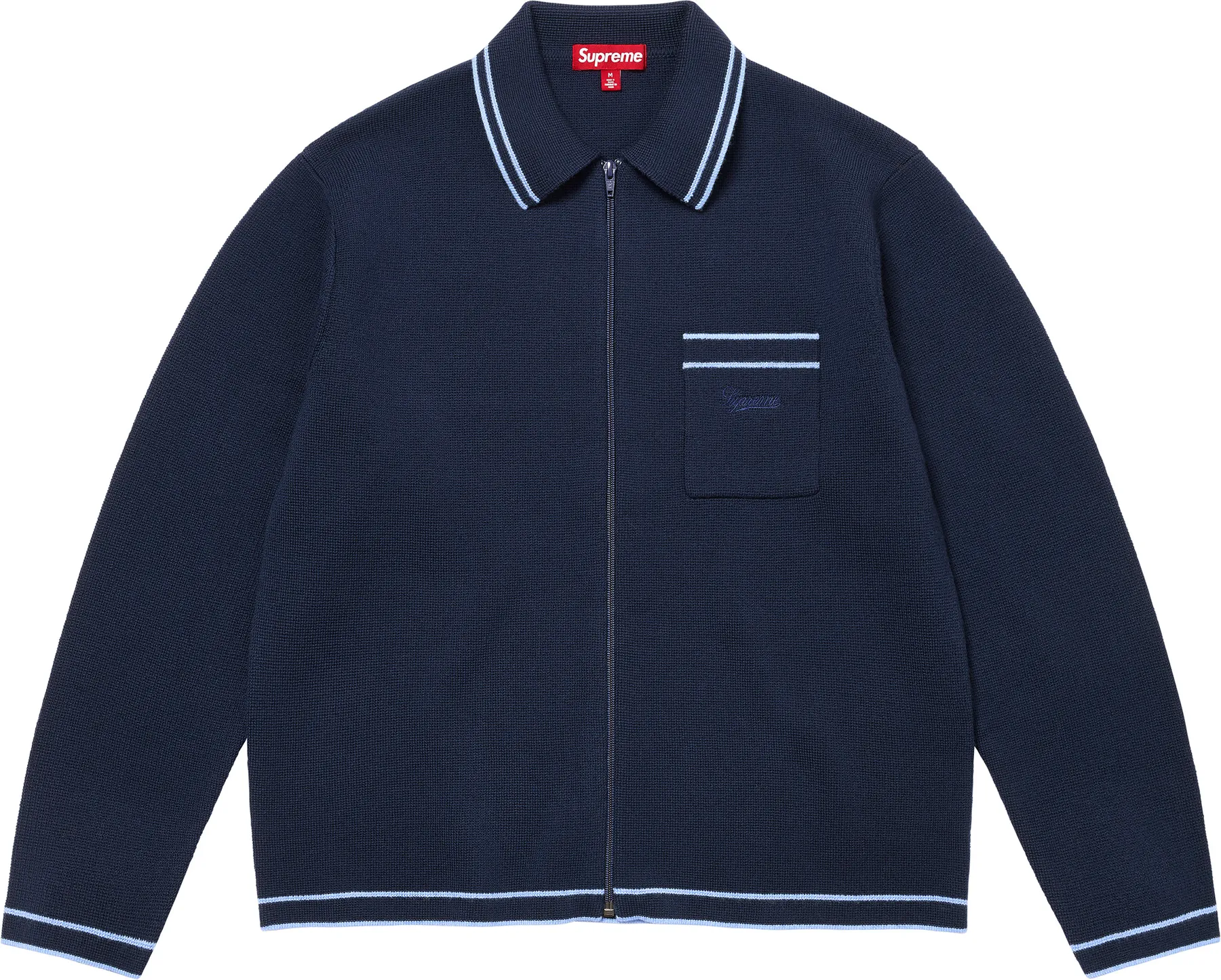 Supreme Zip Up Polo Sweater