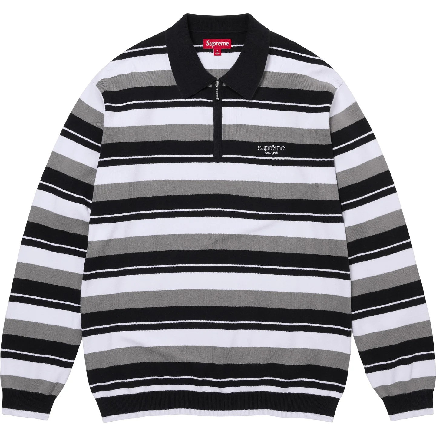 Supreme Stripe Zip L/S Polo