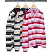 Supreme Stripe Zip L/S Polo