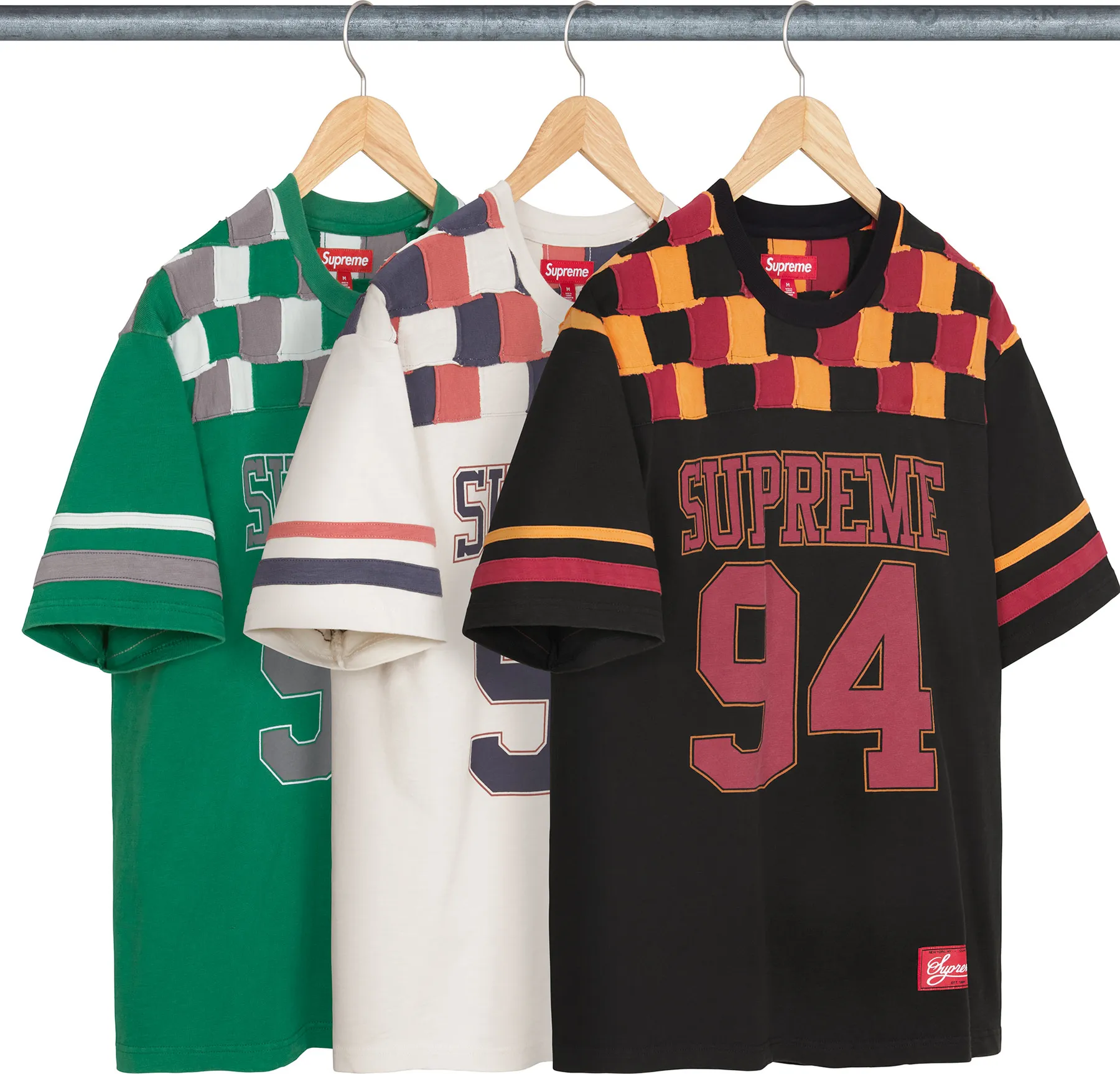 Supreme Patchwork Yoke Football Top