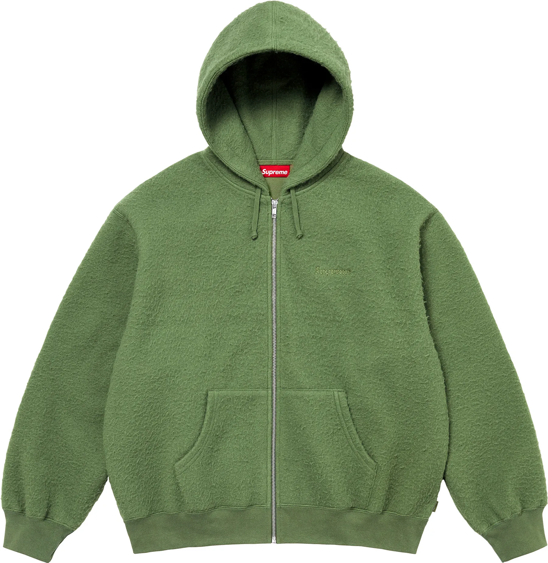 Supreme Pilled Zip Up Hooded Sweatshirt