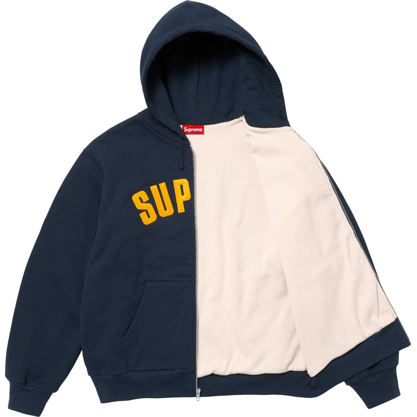 Supreme Arc Thermal Lined Zip Up Hooded Sweatshirt