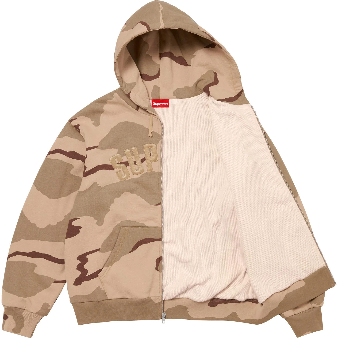 Supreme Arc Thermal Lined Zip Up Hooded Sweatshirt