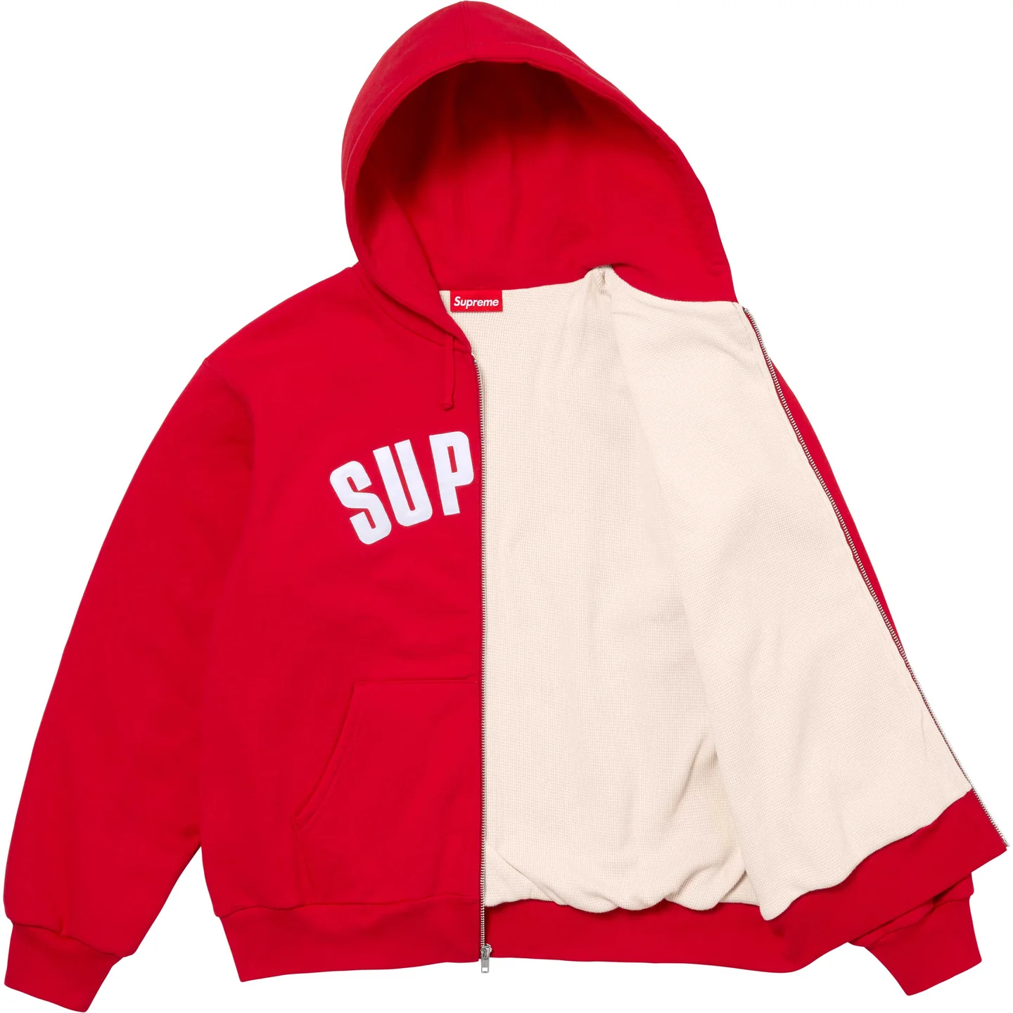 Supreme Arc Thermal Lined Zip Up Hooded Sweatshirt