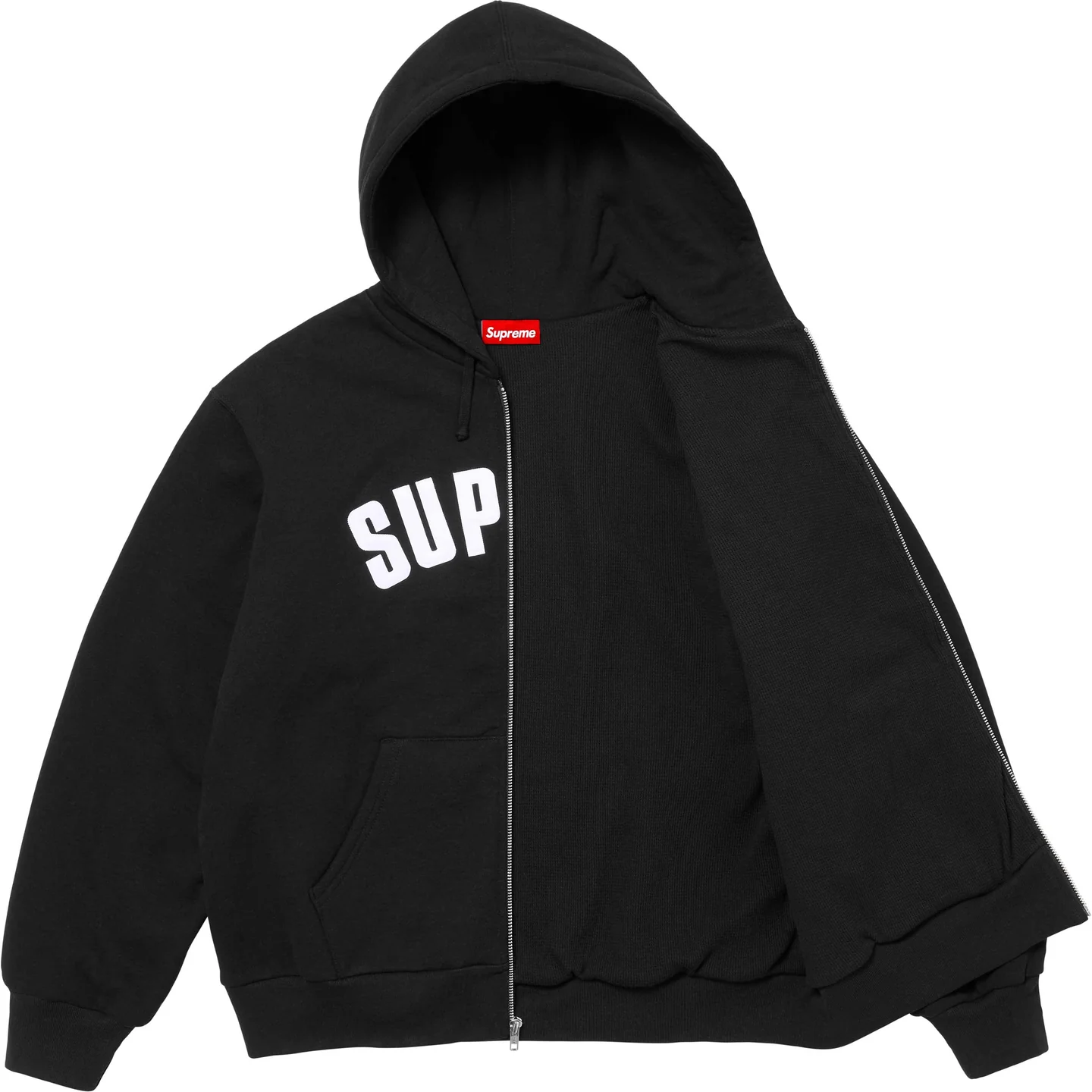 Supreme Arc Thermal Lined Zip Up Hooded Sweatshirt