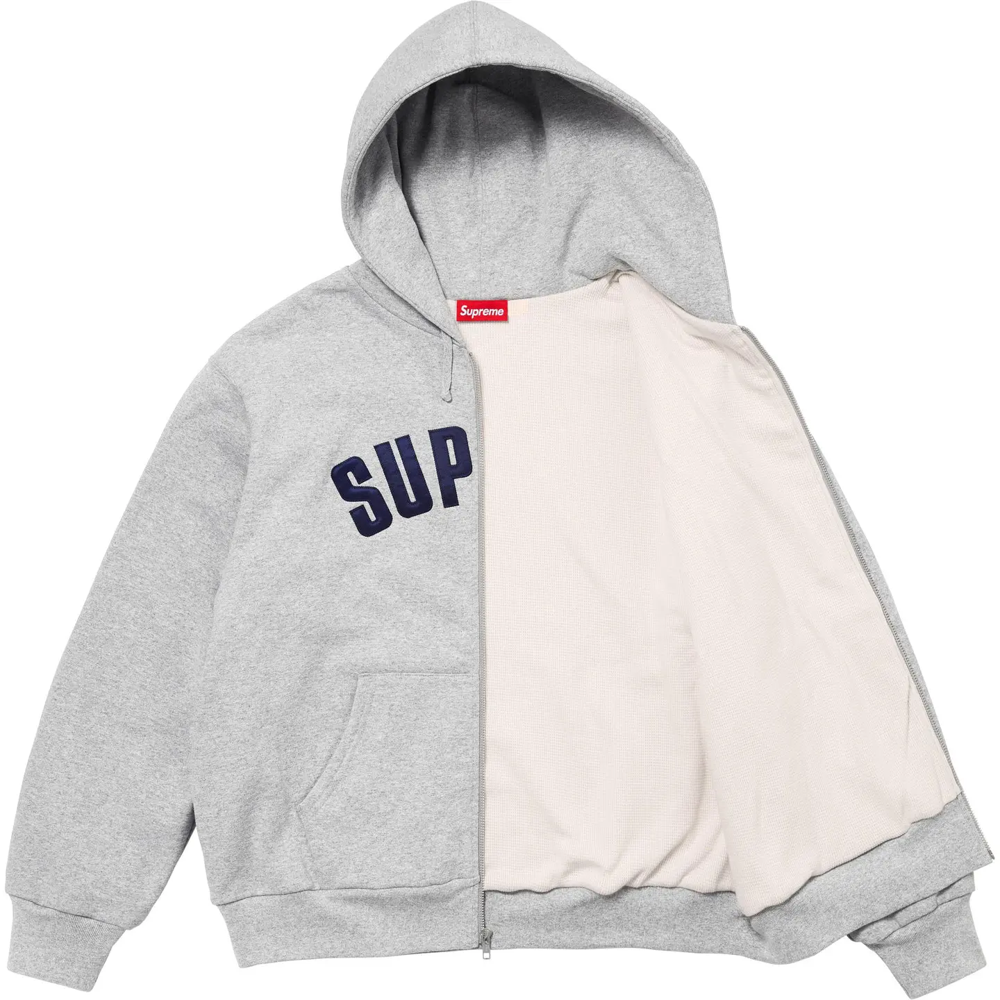 Supreme Arc Thermal Lined Zip Up Hooded Sweatshirt