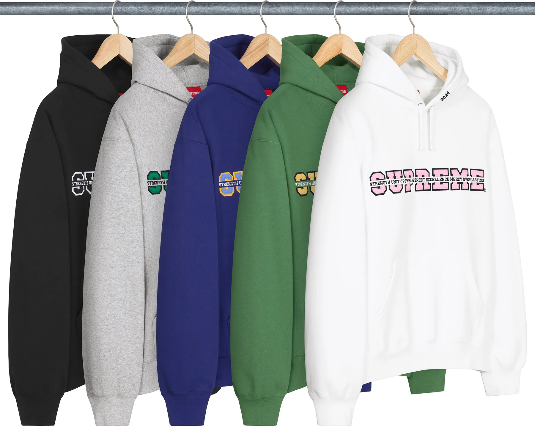 Supreme Collegiate Acronym Hooded Sweatshirt