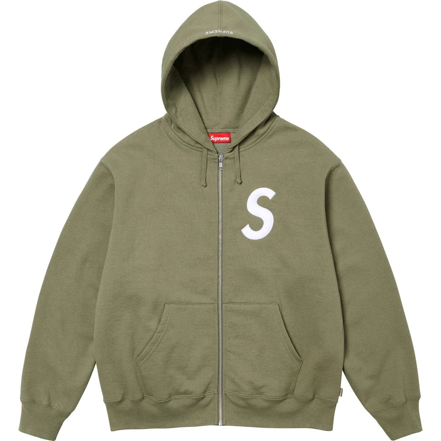 Supreme S Logo Zip Up Hooded Sweatshirt