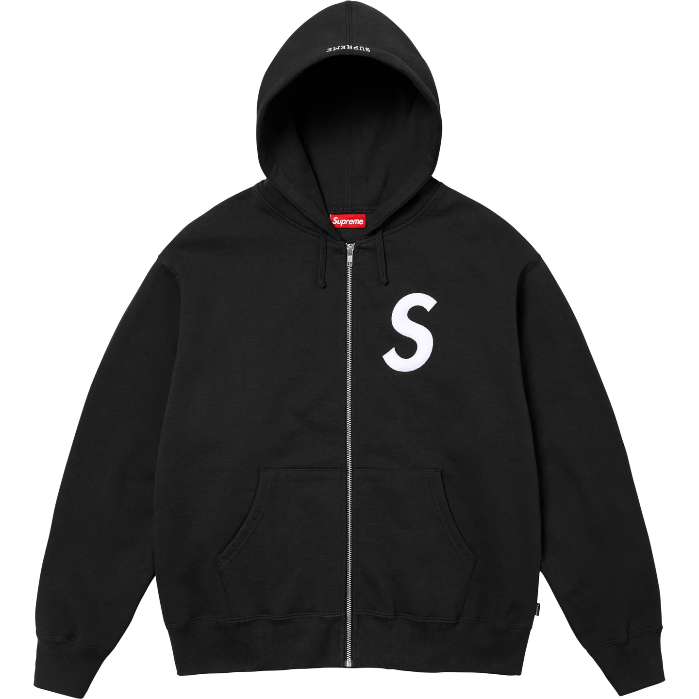 Supreme S Logo Zip Up Hooded Sweatshirt