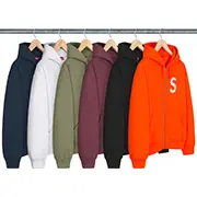 Supreme S Logo Zip Up Hooded Sweatshirt