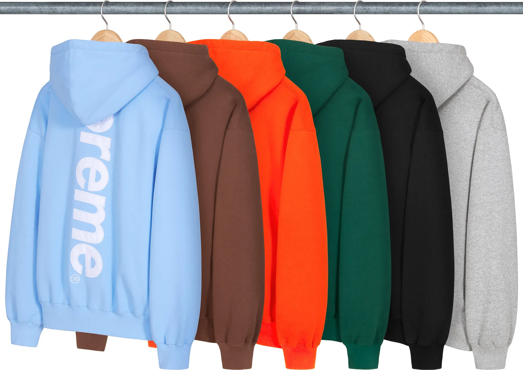 Supreme Satin Appliqué Hooded Sweatshirt