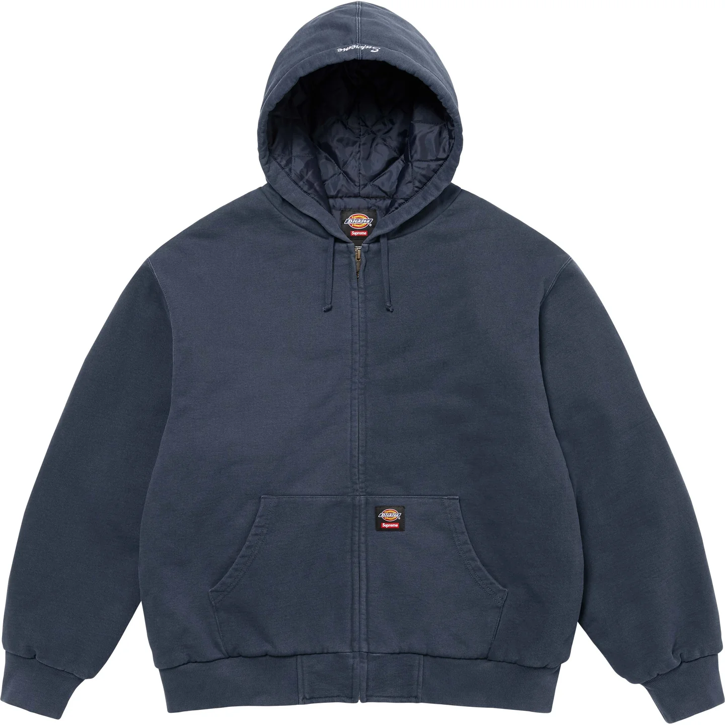 Supreme®/Dickies® Quilted Lined Zip Up Hooded Sweatshirt