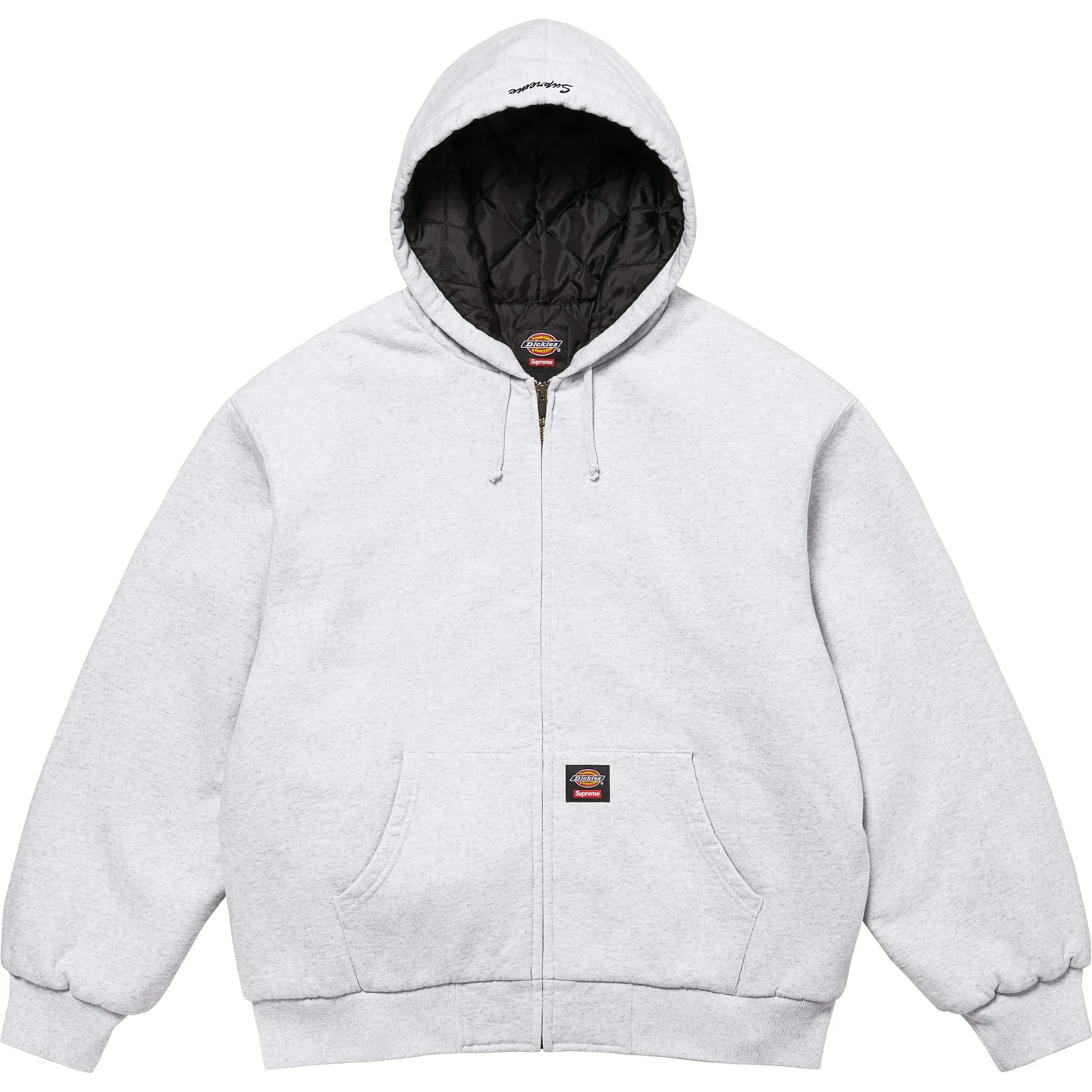 Supreme®/Dickies® Quilted Lined Zip Up Hooded Sweatshirt