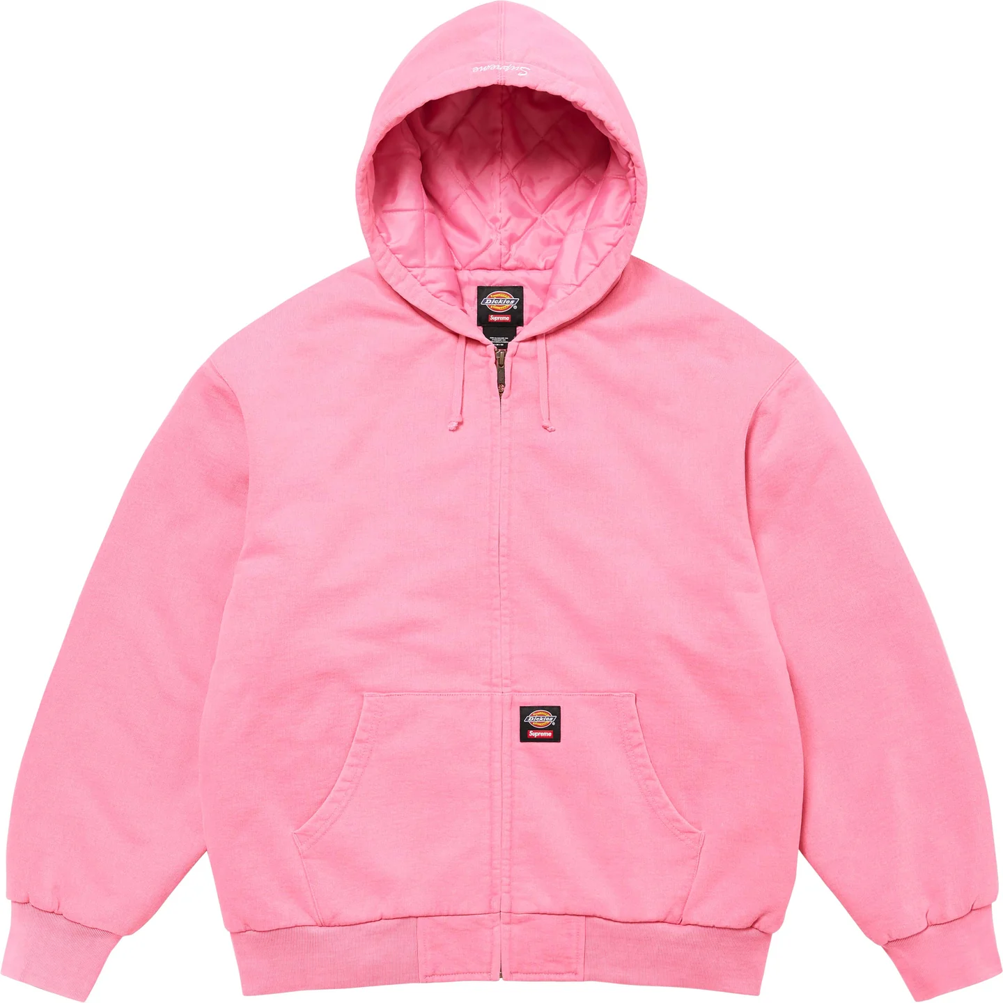 Supreme®/Dickies® Quilted Lined Zip Up Hooded Sweatshirt