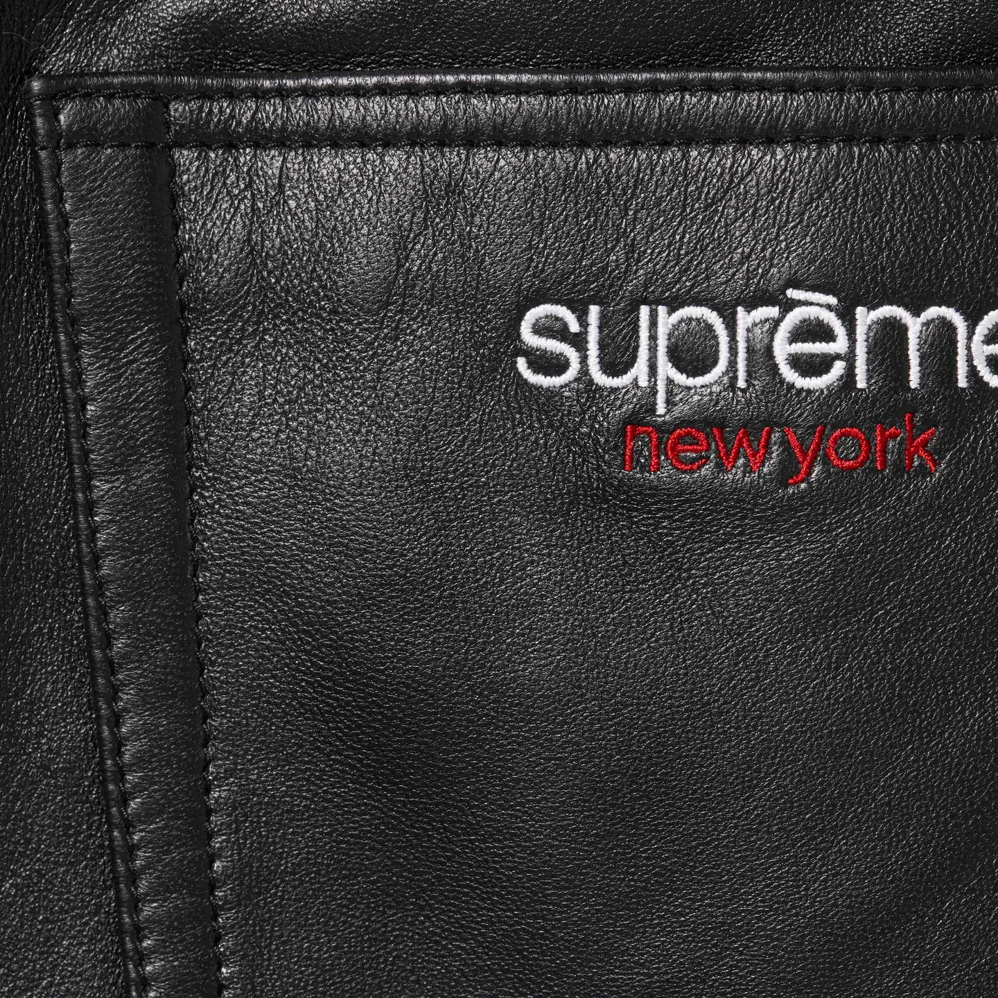 Supreme Leather Baggy 5-Pocket Jean