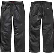 Supreme Leather Baggy 5-Pocket Jean