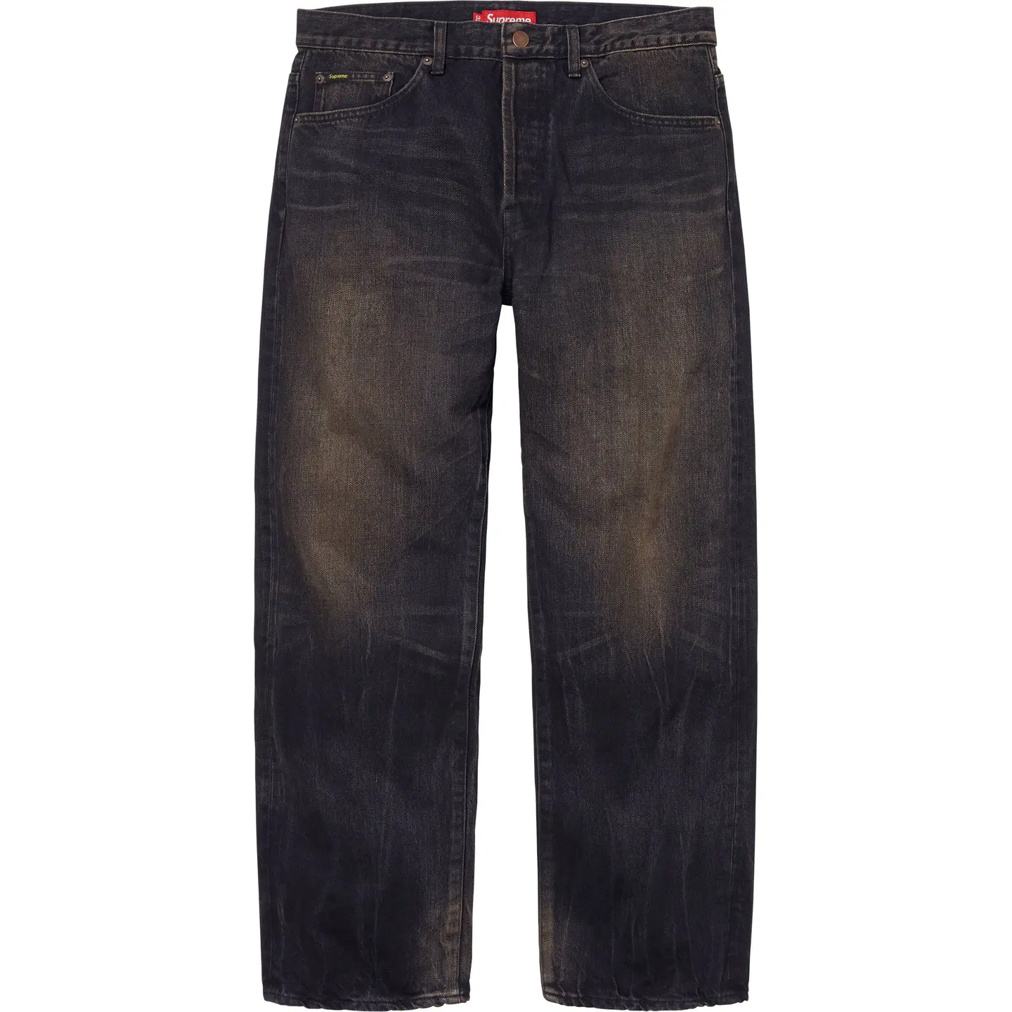 Supreme Distressed Loose Fit Selvedge Jean