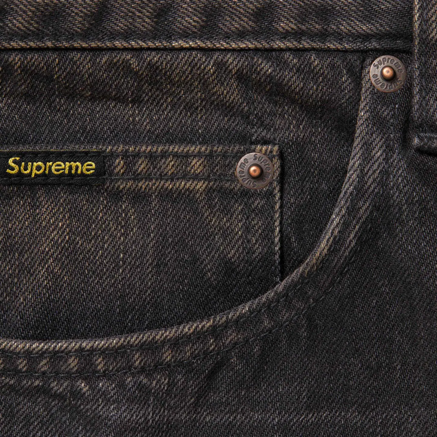 Supreme Distressed Loose Fit Selvedge Jean