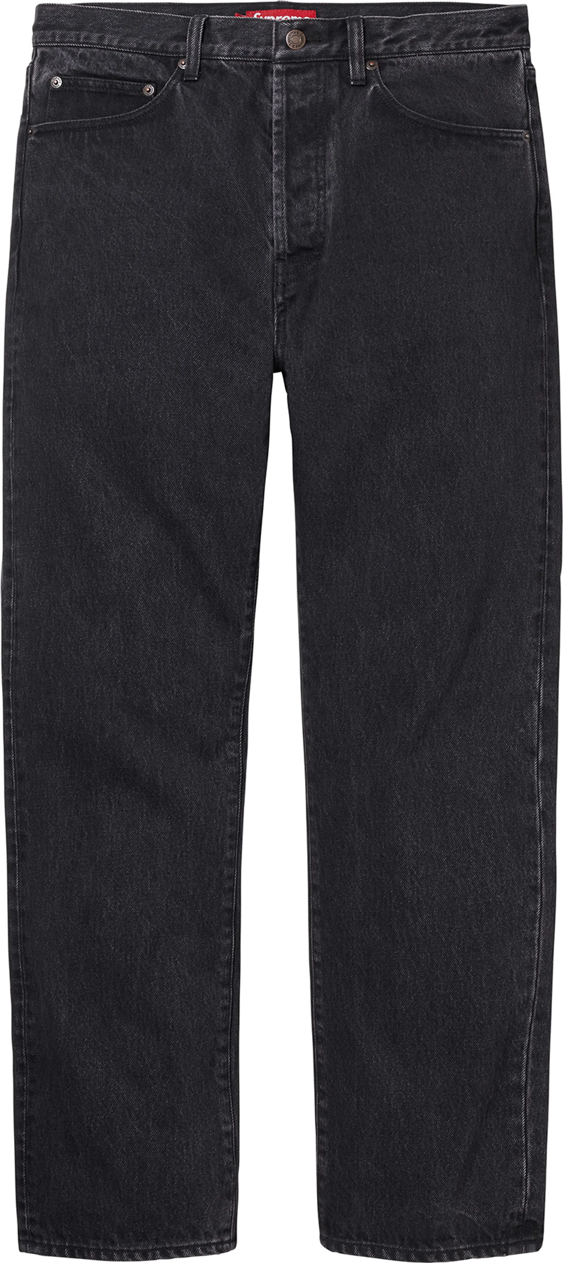 Supreme Stone Washed Black Slim Jean