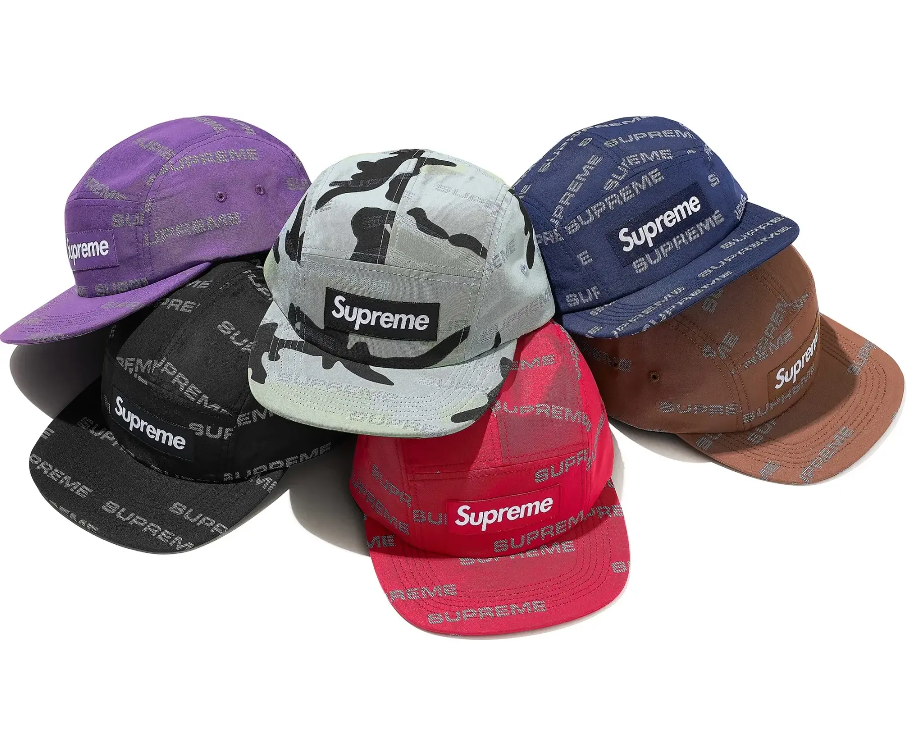 Supreme Reflective Jacquard Camp Cap