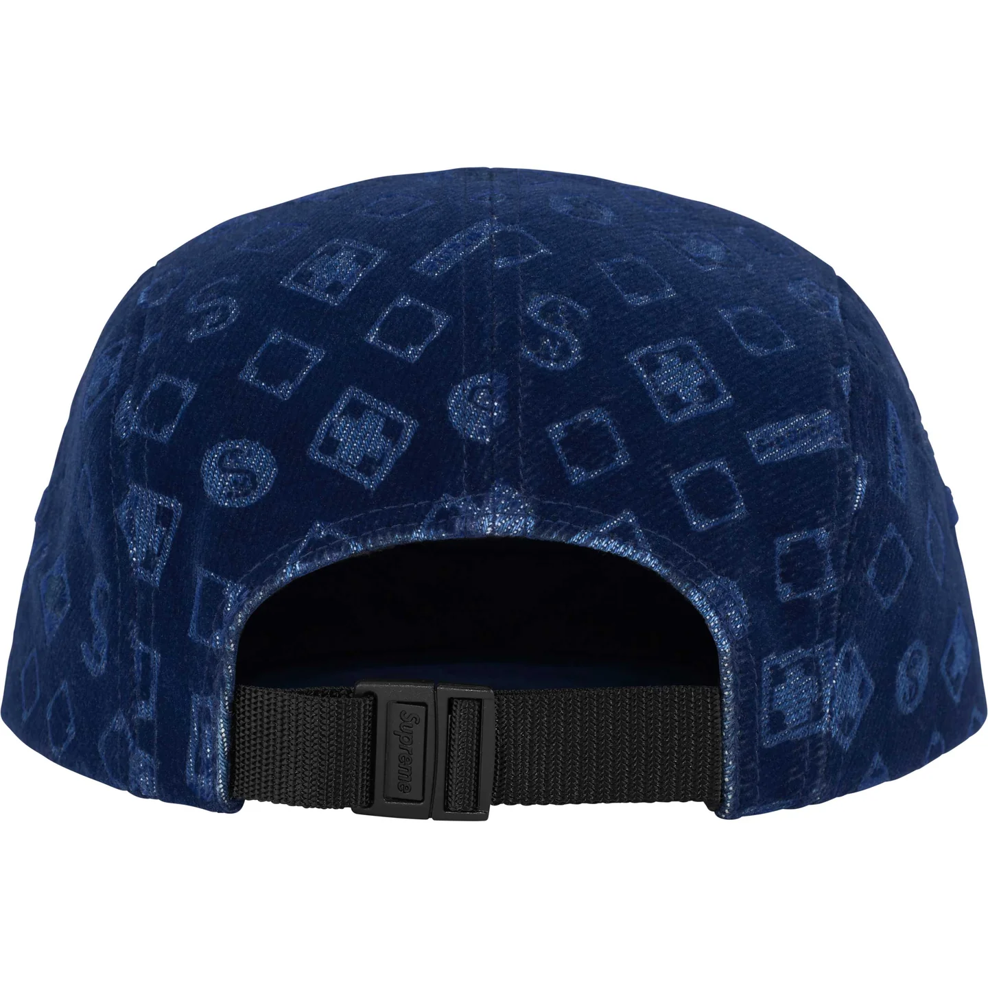 Supreme Flocked Denim Camp Cap