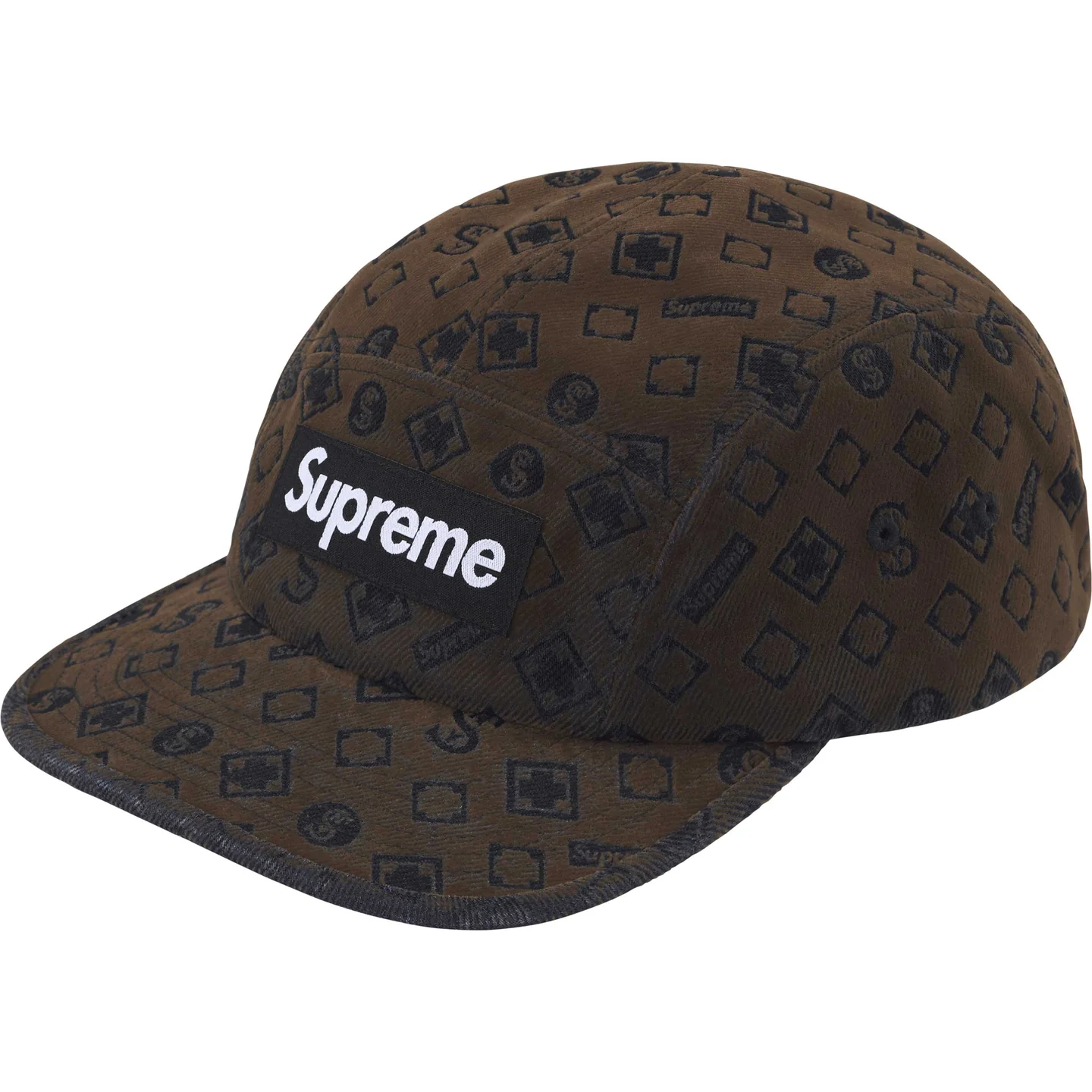 Supreme Flocked Denim Camp Cap