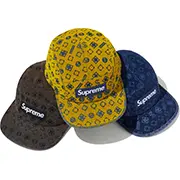 Supreme Flocked Denim Camp Cap