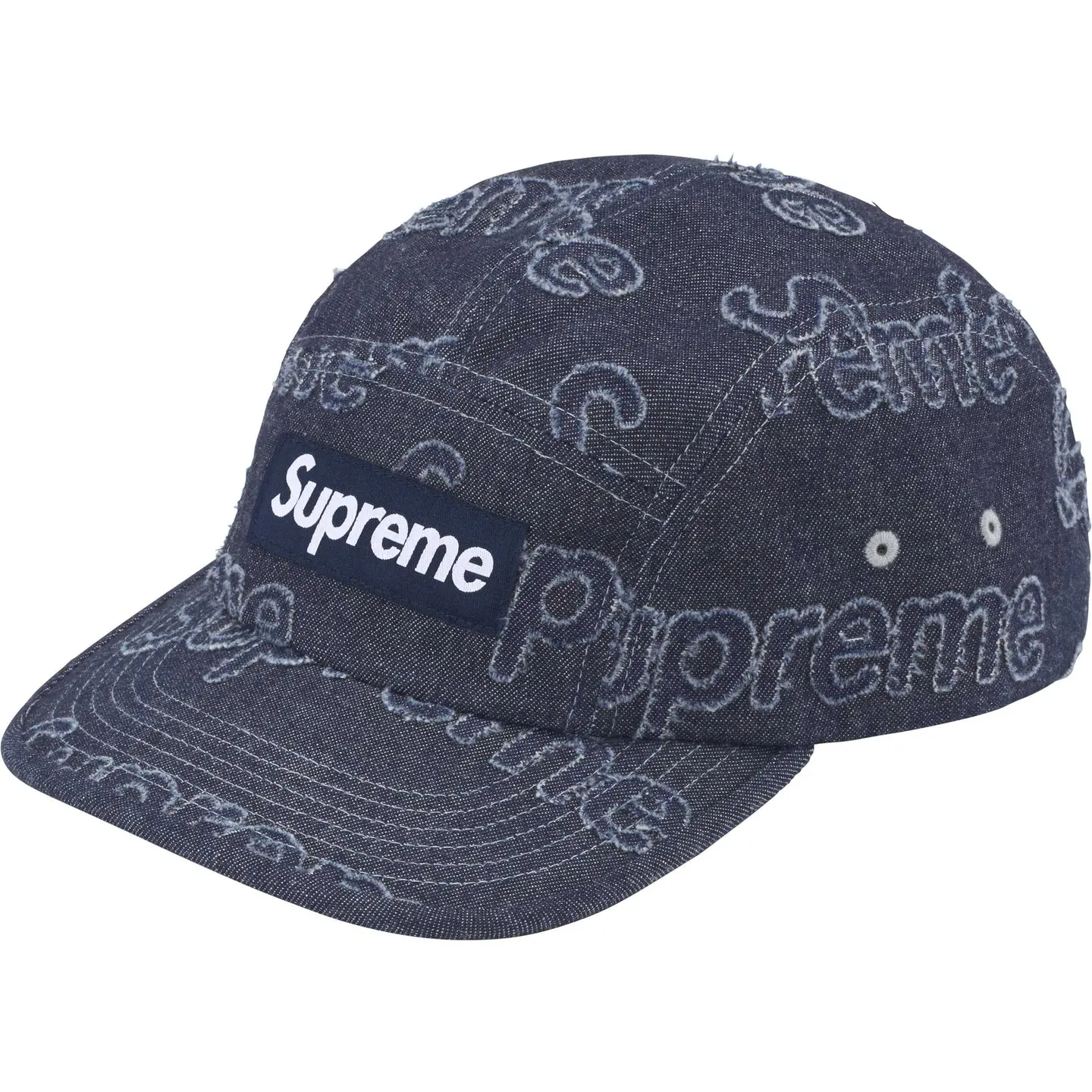 Supreme Lasered Denim Camp Cap