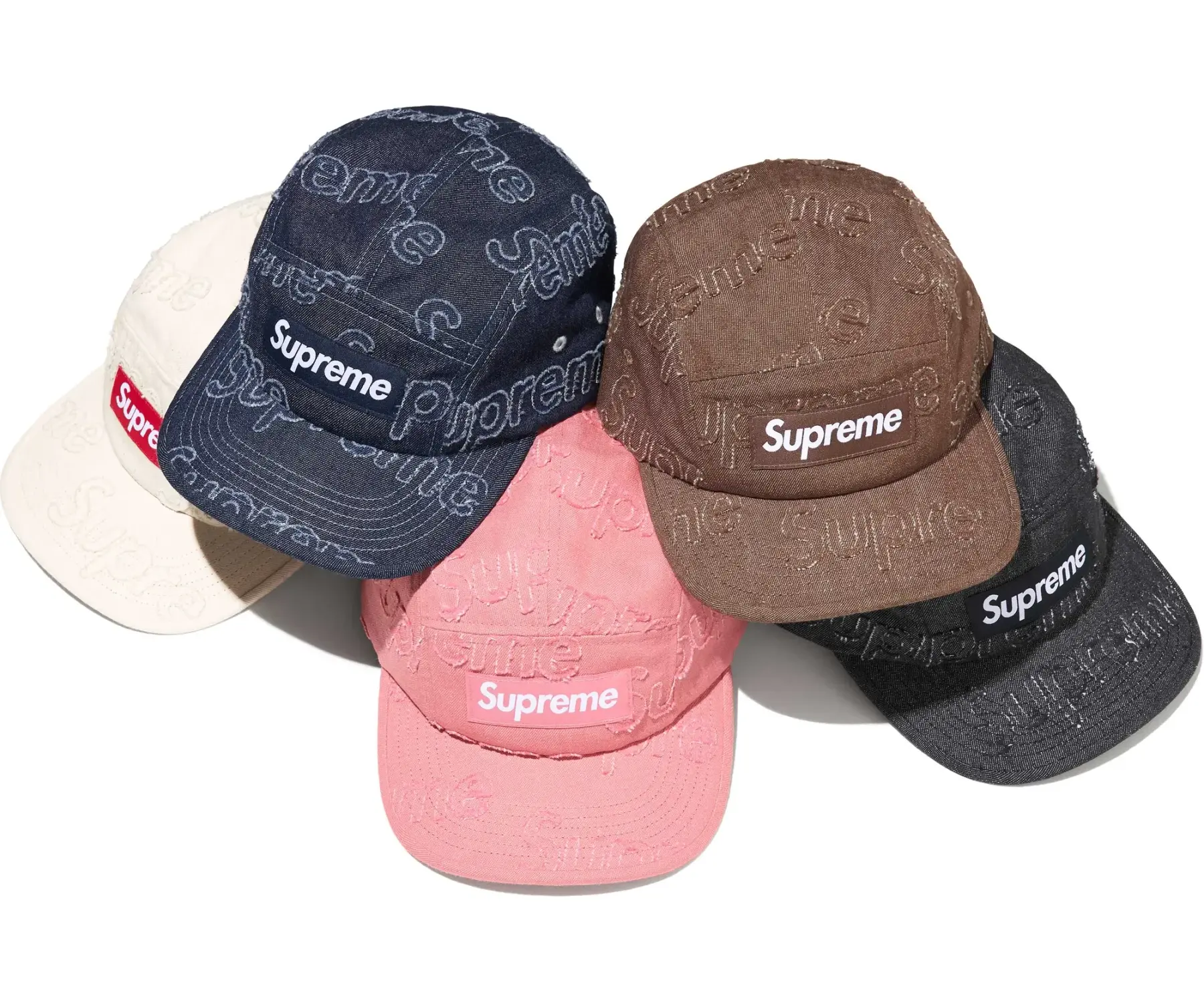 Supreme Lasered Denim Camp Cap