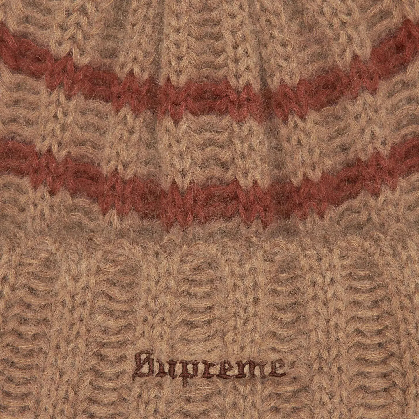 Supreme Brushed Stripe Beanie