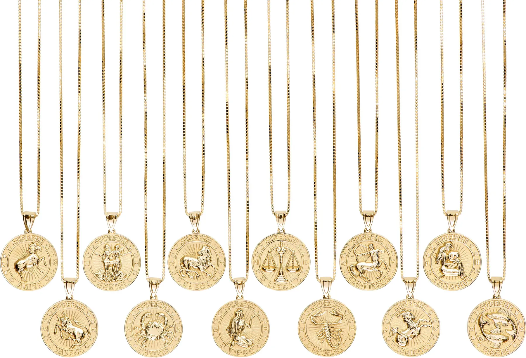 Supreme®/Jacob&Co 14K Gold Zodiac Pendant