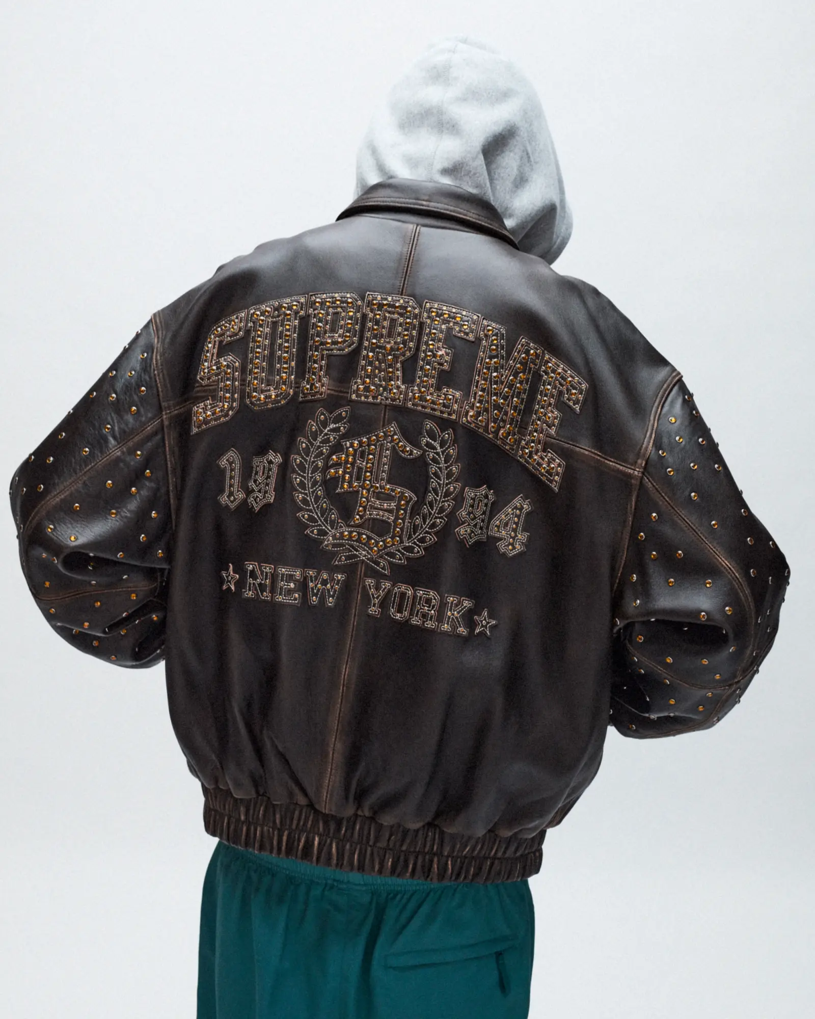 Gem Studded Leather Jacket | Supreme 24ss