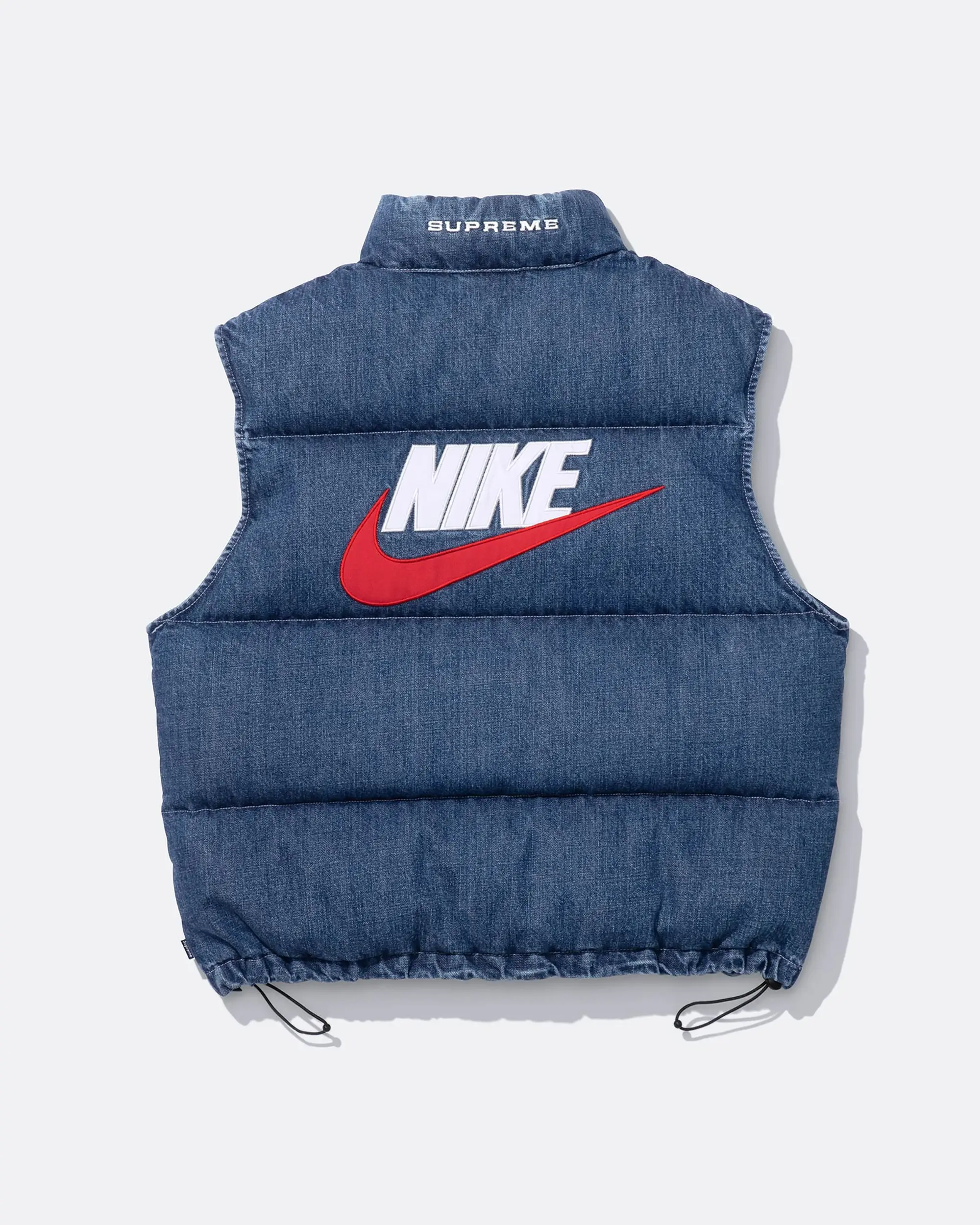 sizeLSupreme x Nike Denim Puffer Vest Natural