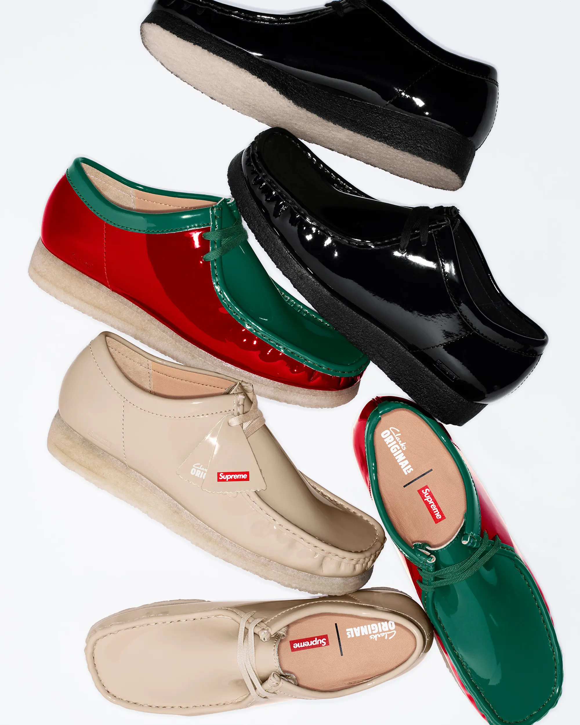 Supreme®/Clarks Originals® Patent Leather Wallabee®