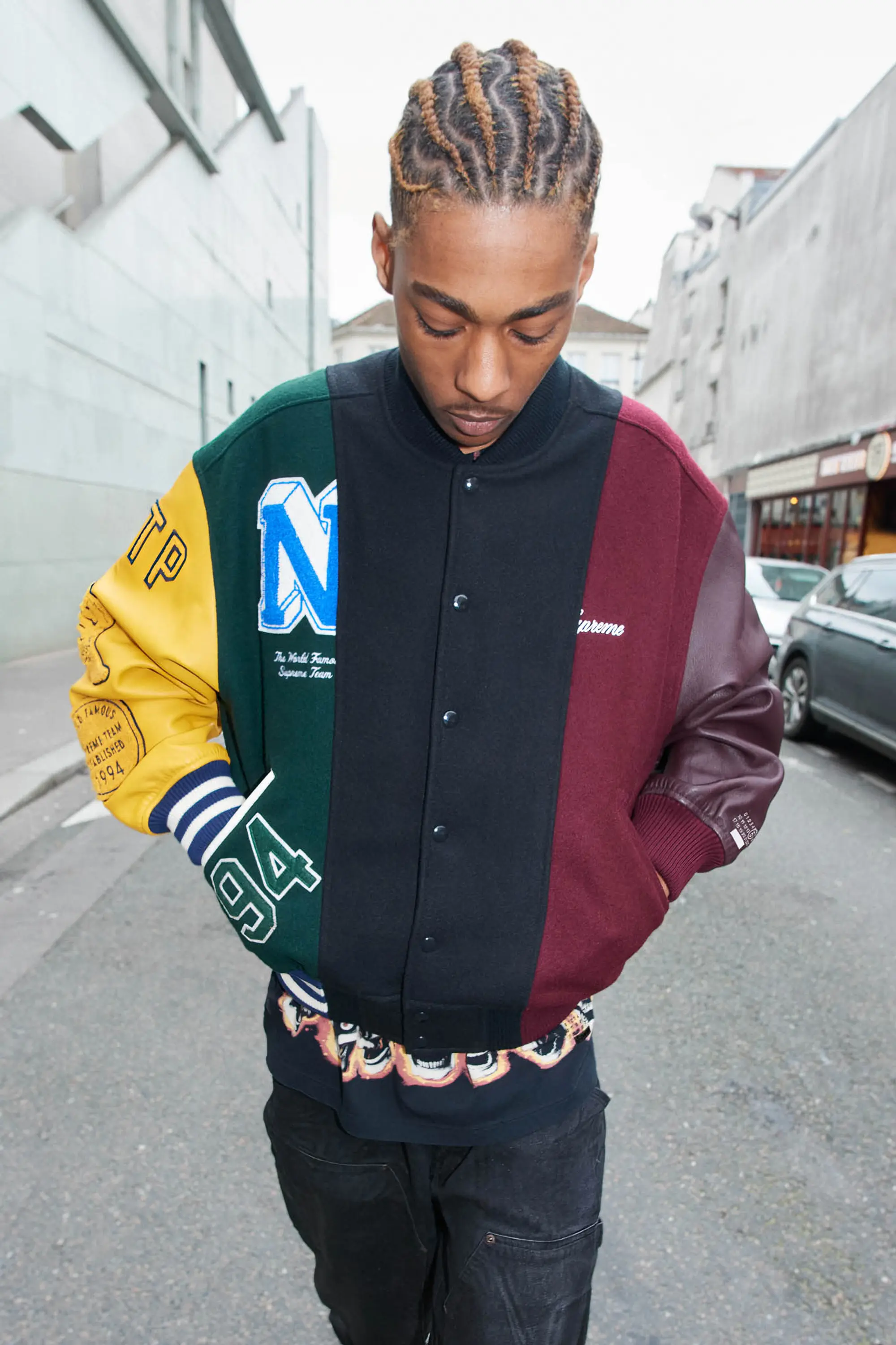 Supreme®/MM6 Maison Margiela Split Varsity Jacket | Supreme 24ss