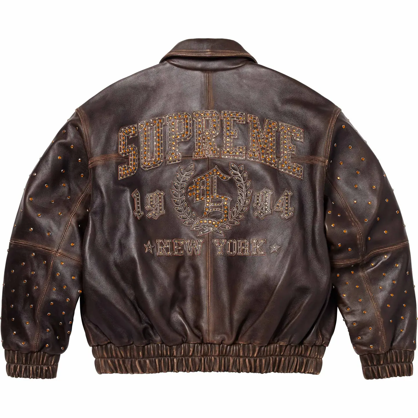 Supreme Gem Studded Leather Jacket