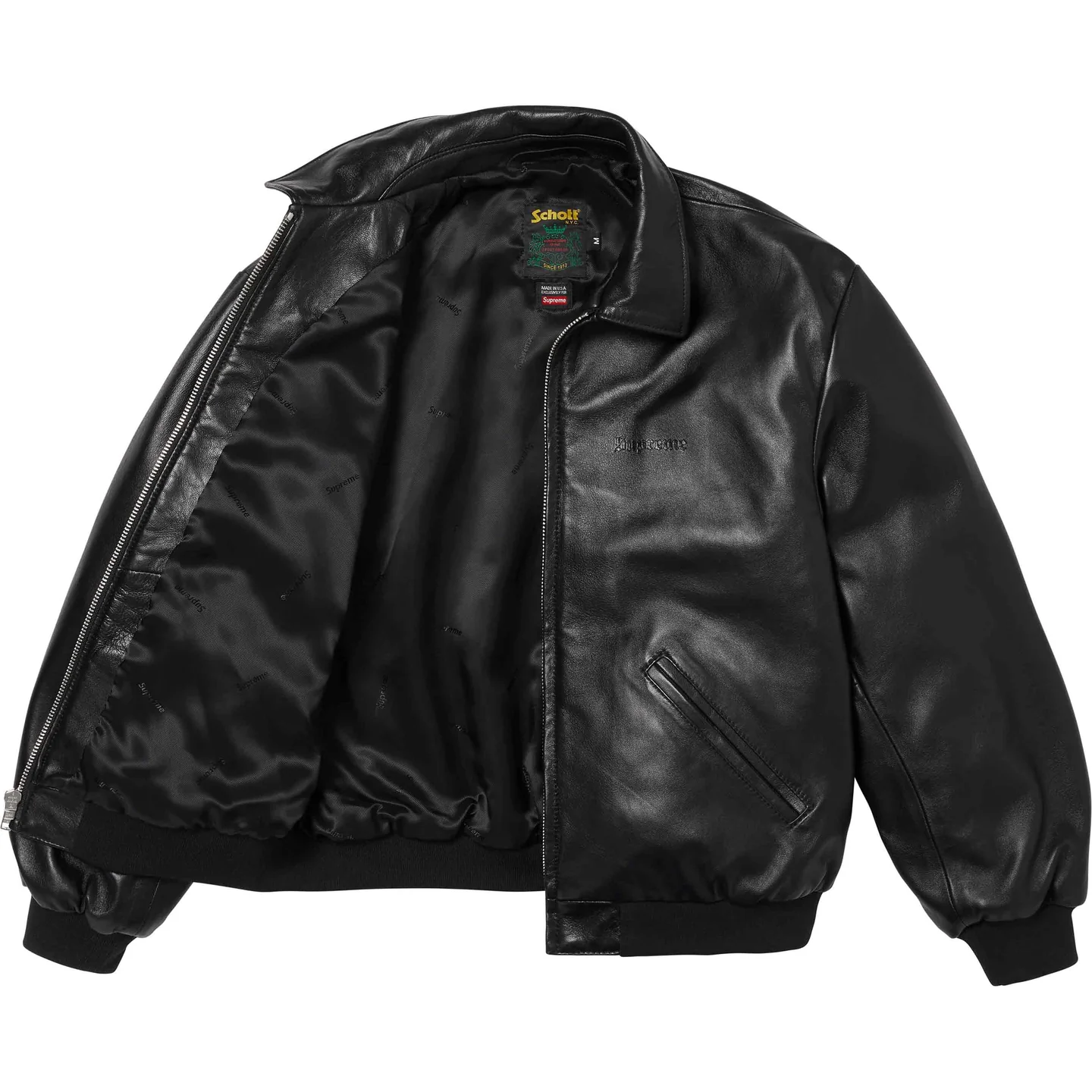 Supreme®/Schott® Hooded Leather Bomber Jacket | Supreme 24ss