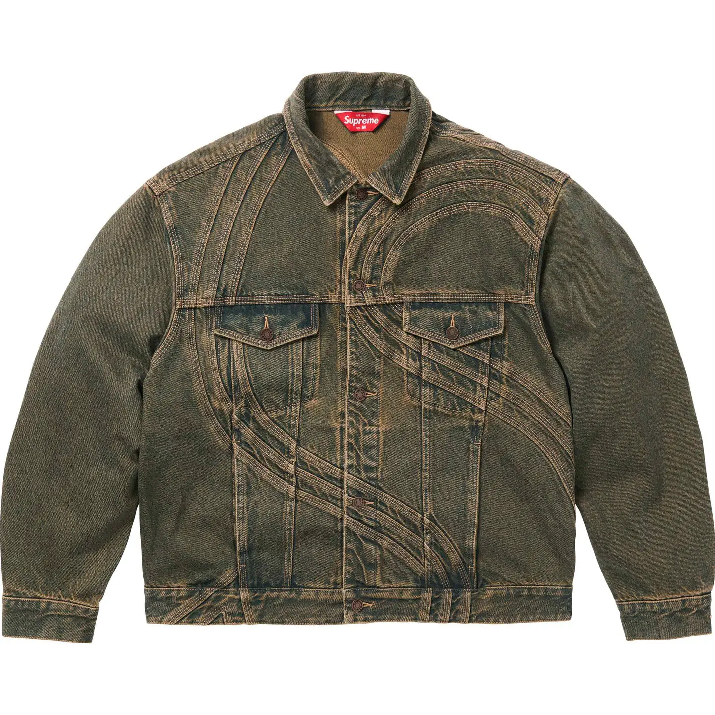 Supreme S Logo Denim Trucker Jacket