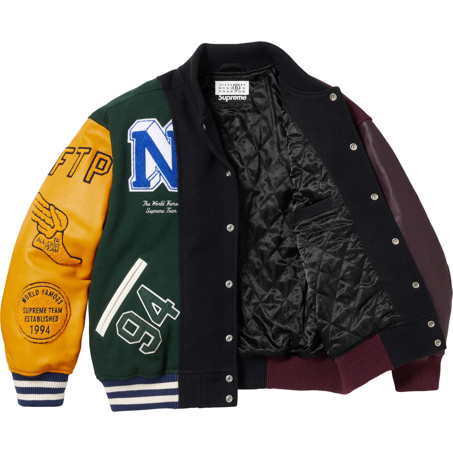 Supreme®/MM6 Maison Margiela Split Varsity Jacket | Supreme 24ss