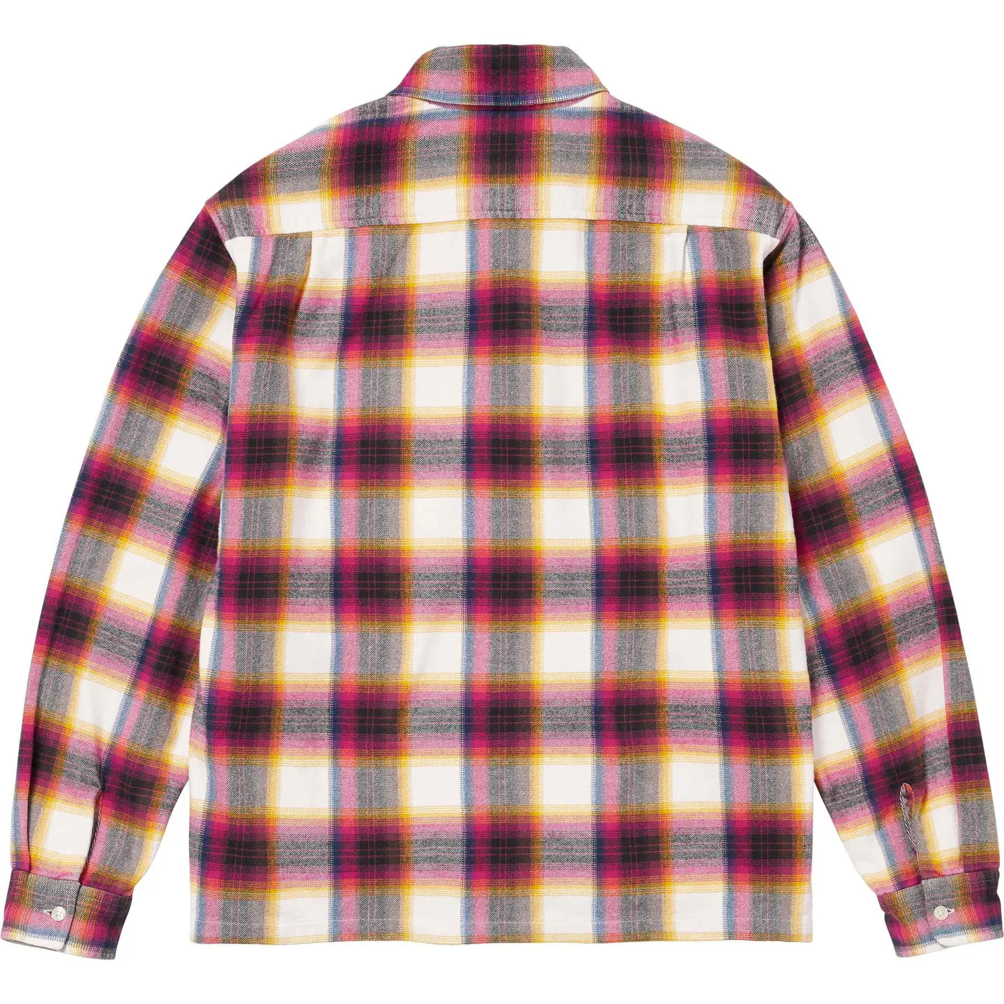 Supreme Shadow Plaid Flannel Zip Up Shirt