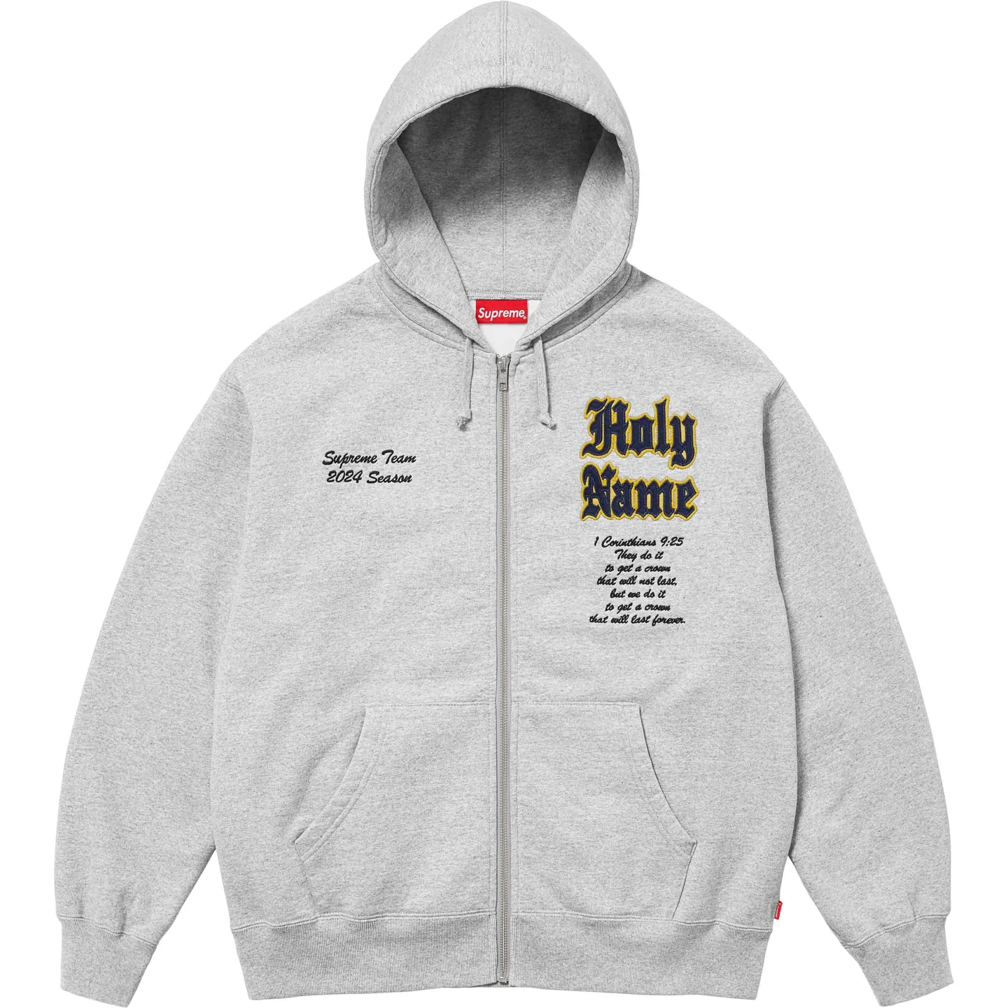 Supreme Salvation Zip Up Hooded Sweatshirt