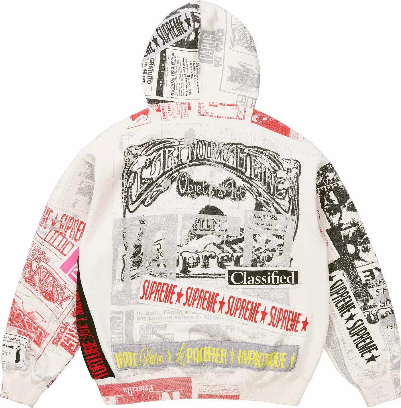 Supreme Collage Zip Up Hooded Sweatshirt