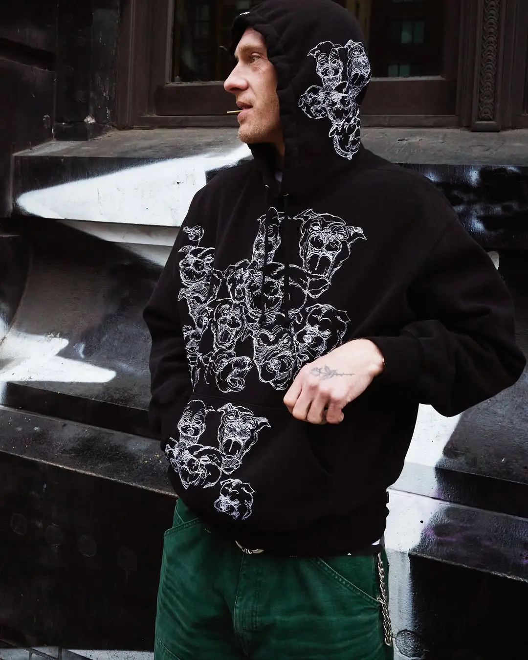 Supreme Supreme Pitbulls Embroidered Hooded Sweatshirt