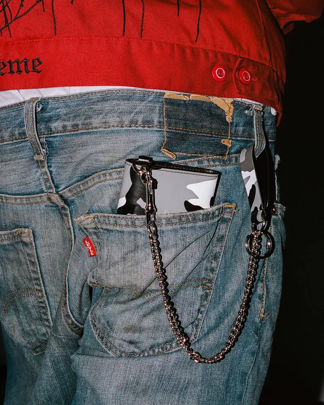 Supreme Supreme Leather Chain Wallet
