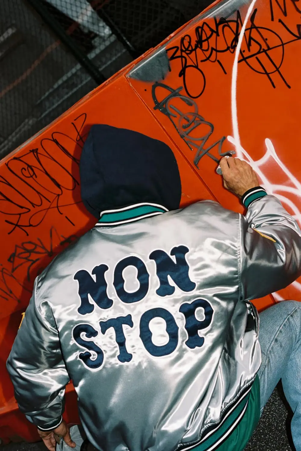 Supreme Supreme Supreme®/Homerun Satin Hooded Varsity Jacket