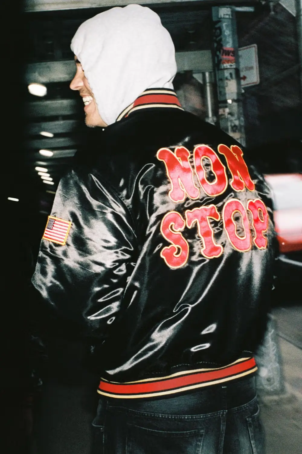 Supreme Supreme Supreme®/Homerun Satin Hooded Varsity Jacket