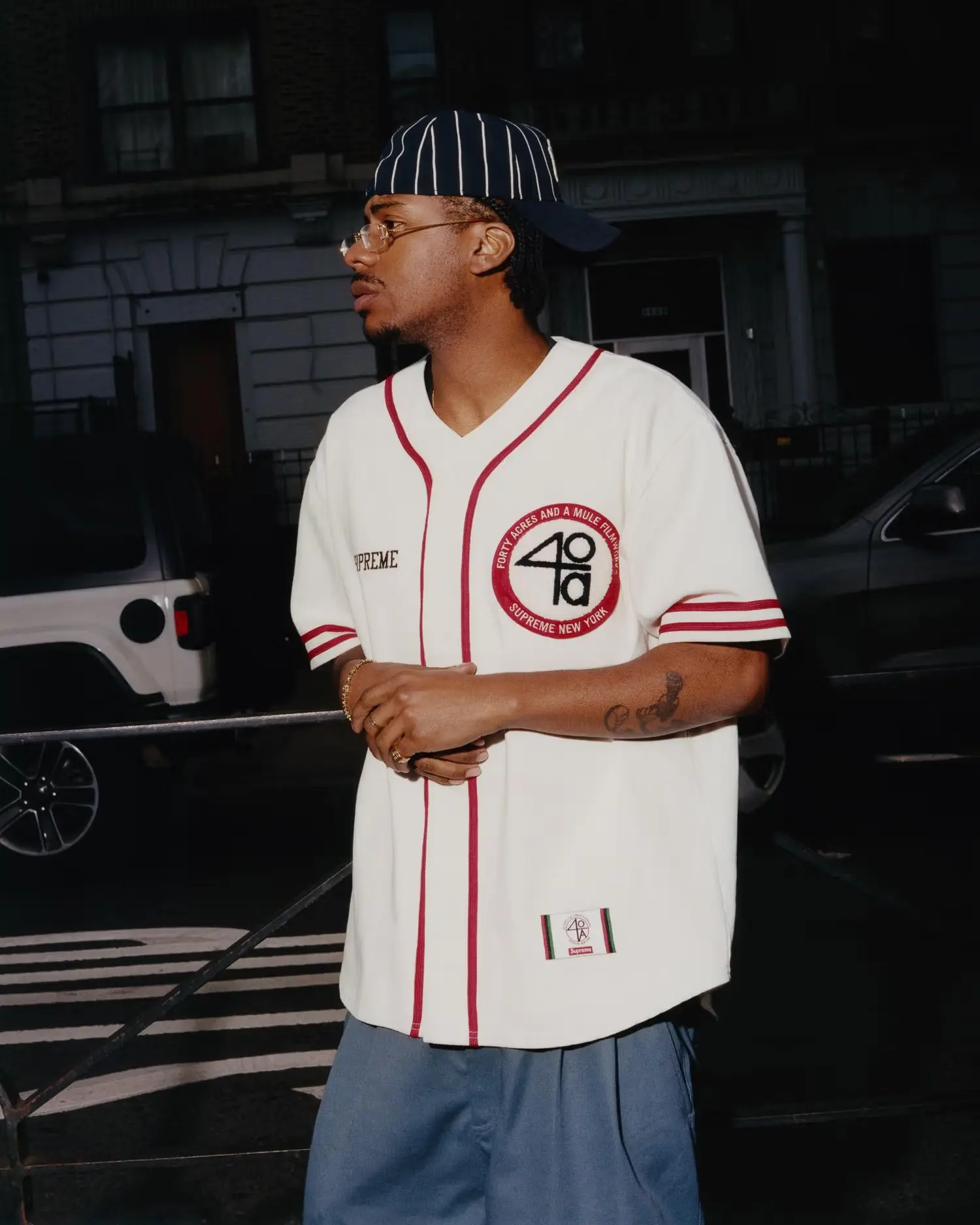 Supreme Supreme Supreme/40 Acres Twill Baseball Jersey